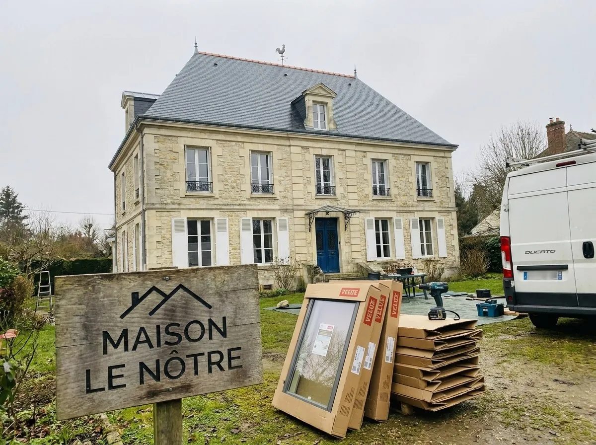 Toiture terminée à Saint-Germain-en-Laye, Maison Le Nôtre